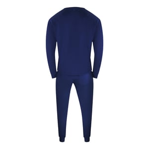 Aquascutum Iconic Crest Marineblauwe Trainingsset Met Ronde Hals