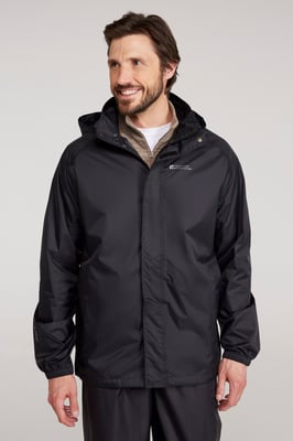 Mens 'Pakka II' Waterproof Packable Breathable Hooded Full Zip Jacket Medium Blue