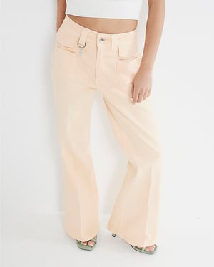River Island Womens Flared Jeans Petite Orange