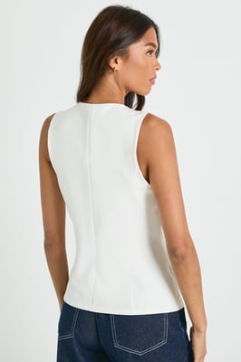 Button Trim Detail Tailored Waistcoat