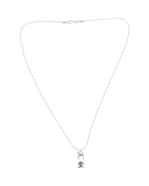 Marc by Marc Jacobs Copiosus Latin Phrase Necklace in Silver-plated Brass