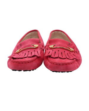 Tod's Gommino Loafers in Roze Leer