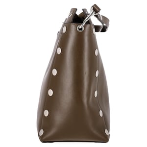Mulberry Camden Studded Bag in Olive Green Leather