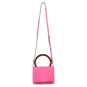 Marni Pannier Cross-Body Bag in Pink Leather