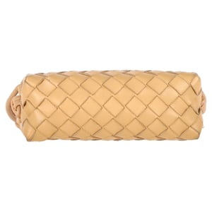 Bottega Veneta Mini Intrecciato Loop Camera Crossbody Bag in Yellow Lambskin Leather