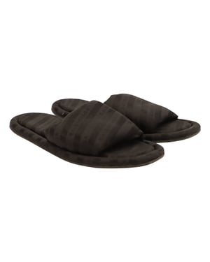Balenciaga Hotel Line Slides in Black Acrylic