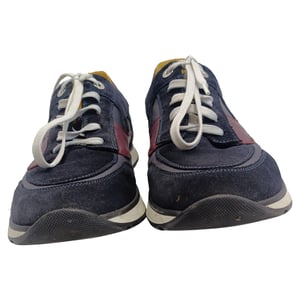 Louis Vuitton Miles Lace Up Sneakers in Multicolor Suede And Leather