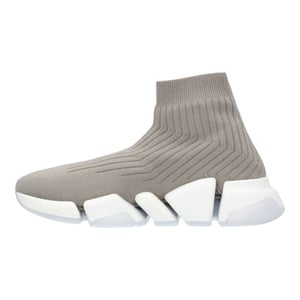 Dames Balenciaga Speed 2.0 Sneaker in Grijs met Witte Zool