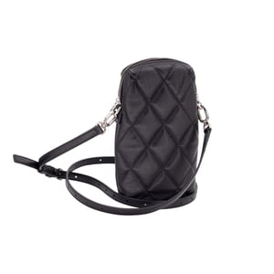 Balenciaga quilted pouch in black leather
