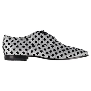 Saint Laurent Stjärntryck Oxfords i Silver Glitter