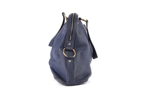 Yves Saint Laurent Navy Blue Leather Oversized Muse Bag