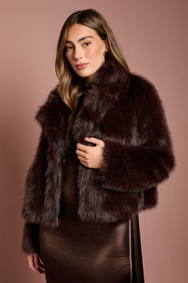 Occasion Short Faux Fur Coat