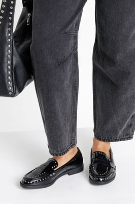 Patent Studded Loafer