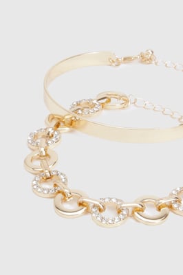 Embellished Link Bangle & Bracelet