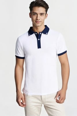 Mens Contrast Collar Polo Shirt