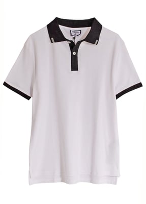 Mens Contrast Collar Polo Shirt