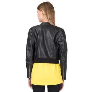 Diesel L-lyssa-c Zwart Kort Zwart Leren Jack