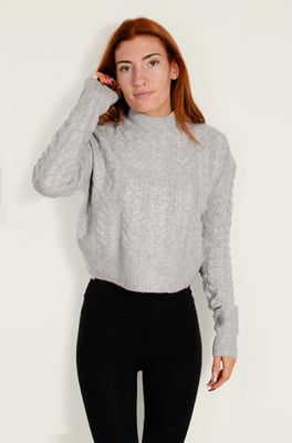 Crew Neck Cable Knit Jumper