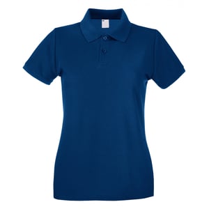 Fruit of the Loom Womens/Ladies Lady Fit Short-Sleeved Polo Shirt (Navy Blue)