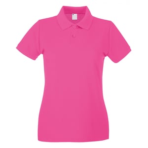 Fruit of the Loom Dames/Dames Lady Fit Poloshirt met korte mouwen (Heet Roze)
