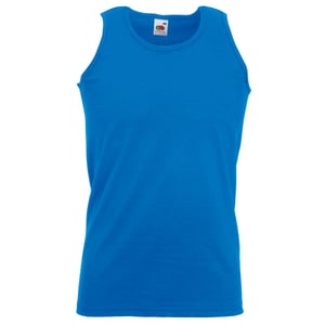 Fruit Of The Loom Mens Athletic Sleeveless Vest / Tank Top (Royal)