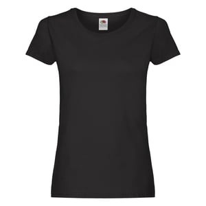 Fruit of the Loom Womens/Ladies T-Shirt (Black)