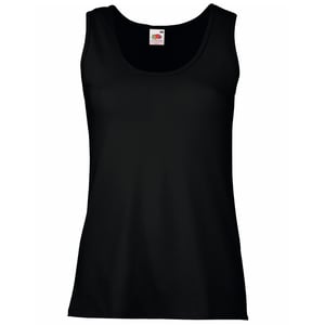 Fruit Of The Loom Womens/Ladies Valueweight Lady Fit Tank Top (Black)