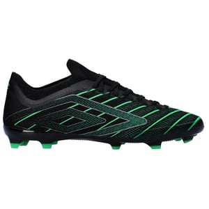 Umbro Heren Velocita Elixir Premier Stevige Grond Voetbalschoenen (Zwart, Groen)