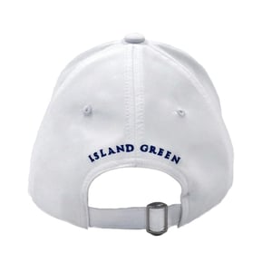 Island Green Mens Logo Curved Peak Golf Hat (White)