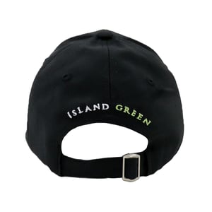 Island Green Heren Logo Gebogen Piek Golfpet (Zwart)