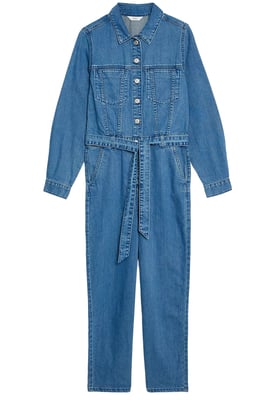 Denim Belted Jumpsuit
