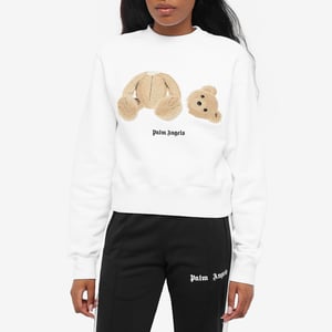 Palm Angels Bear Fitted Crewneck White