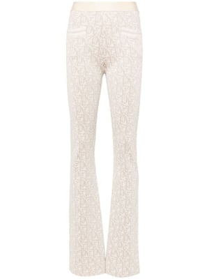 Palm Angels Monogram Jacquard Stickade Byxor Beige