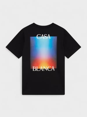 Casablanca Stacked Gradient Casa Logo T Shirt Black