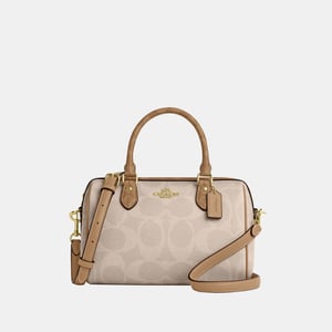 Rowan Satchel in Blocked Maxi Signature Canvas