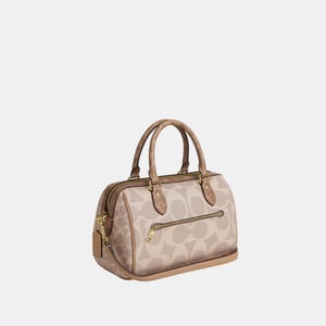 Rowan Satchel in Blocked Maxi Signature Canvas