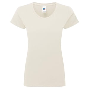 Russell Womens/Ladies Authentic Classic Ringspun Cotton T-Shirt (Natural)