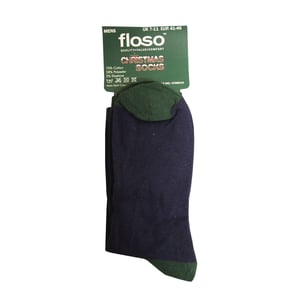 FLOSO Mens Santa Christmas Socks (Navy)