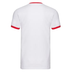 Fruit Of The Loom Mens Ringer T-Shirt (White/Red)