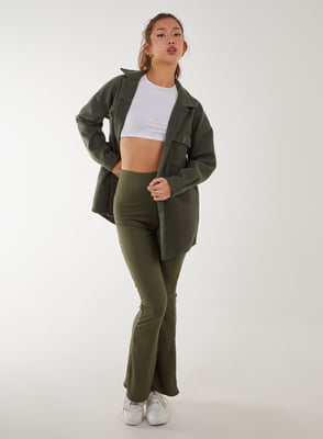 Ribbed Flare Leggings