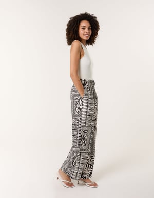 Abstract Print Trousers