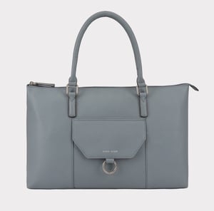 Dariah Blue Leather Shoulder Bag