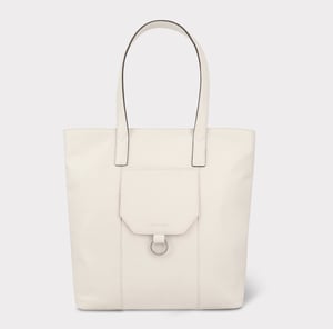 Edyln Beige Leather Shoulder Bag