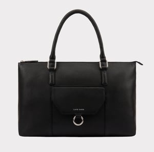 Dariah Black Leather Shoulder Bag