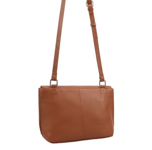 Lyna Brown Leather Cross Body Bag