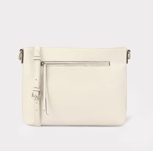 Laysa Beige Leather Cross Body Bag