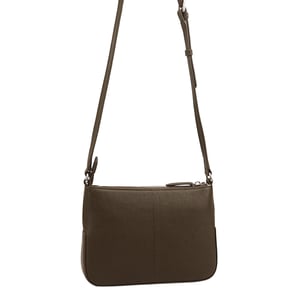 Deval Khaki Leather Cross Body Bag