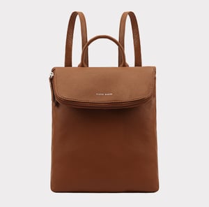 Agra Camel Leather Backpack Bag