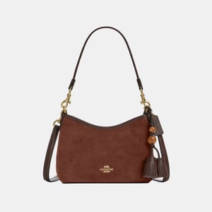 Laurel Small Shoulder Bag in Suede with Tassels