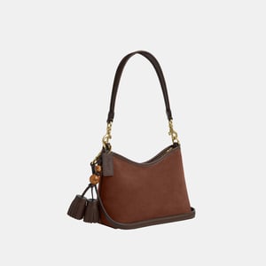 Laurel Small Shoulder Bag in Suede with Tassels